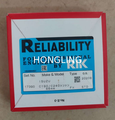 Japanese RIK Piston Rings, Isuzu C240 5-12121-021-0, Yangma 4TNE94 , Mitsubishi S4E, S4S  For Diesel Forklifts