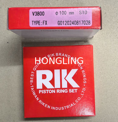 Universal Steel  TAIWAN RIK V3800 Piston Rings With Heat Resistance And Pressure Resistance 1J500-21050  100MM