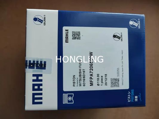 Diesel Engine Cummins Engine Spare Parts 6d16 Cylinder Piston Me072065 For Excavator