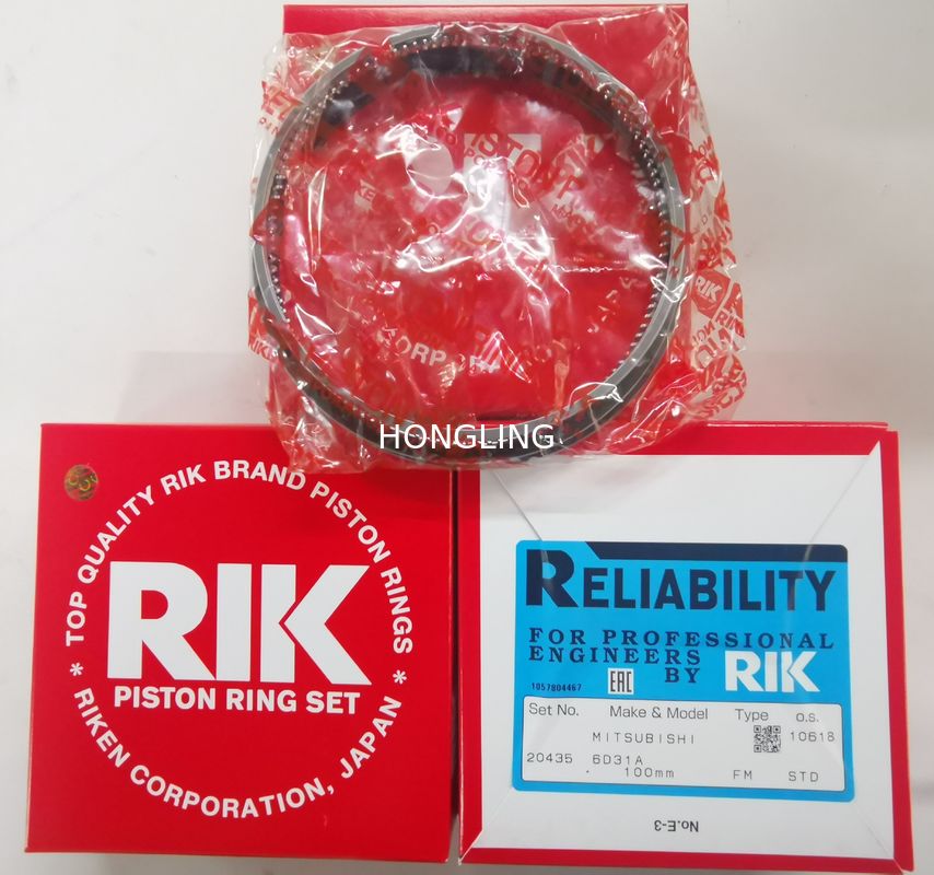 Diesel Engine 6D31 4D31 RIK Piston Rings 20435 For Mitsubishi Excavator Rebuilt Kit
