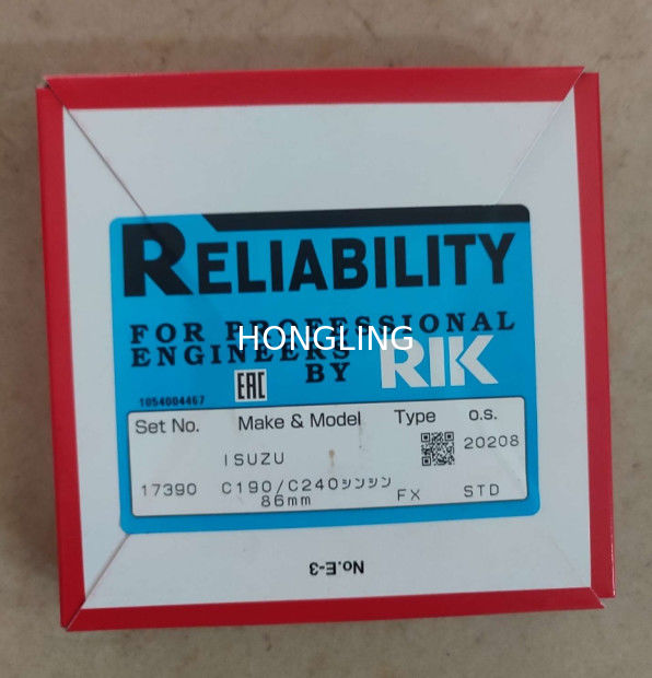 Japanese RIK Piston Rings, Isuzu C240 5-12121-021-0, Yangma 4TNE94 , Mitsubishi S4E, S4S  For Diesel Forklifts