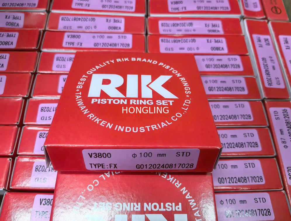 Universal Steel  TAIWAN RIK V3800 Piston Rings With Heat Resistance And Pressure Resistance 1J500-21050  100MM